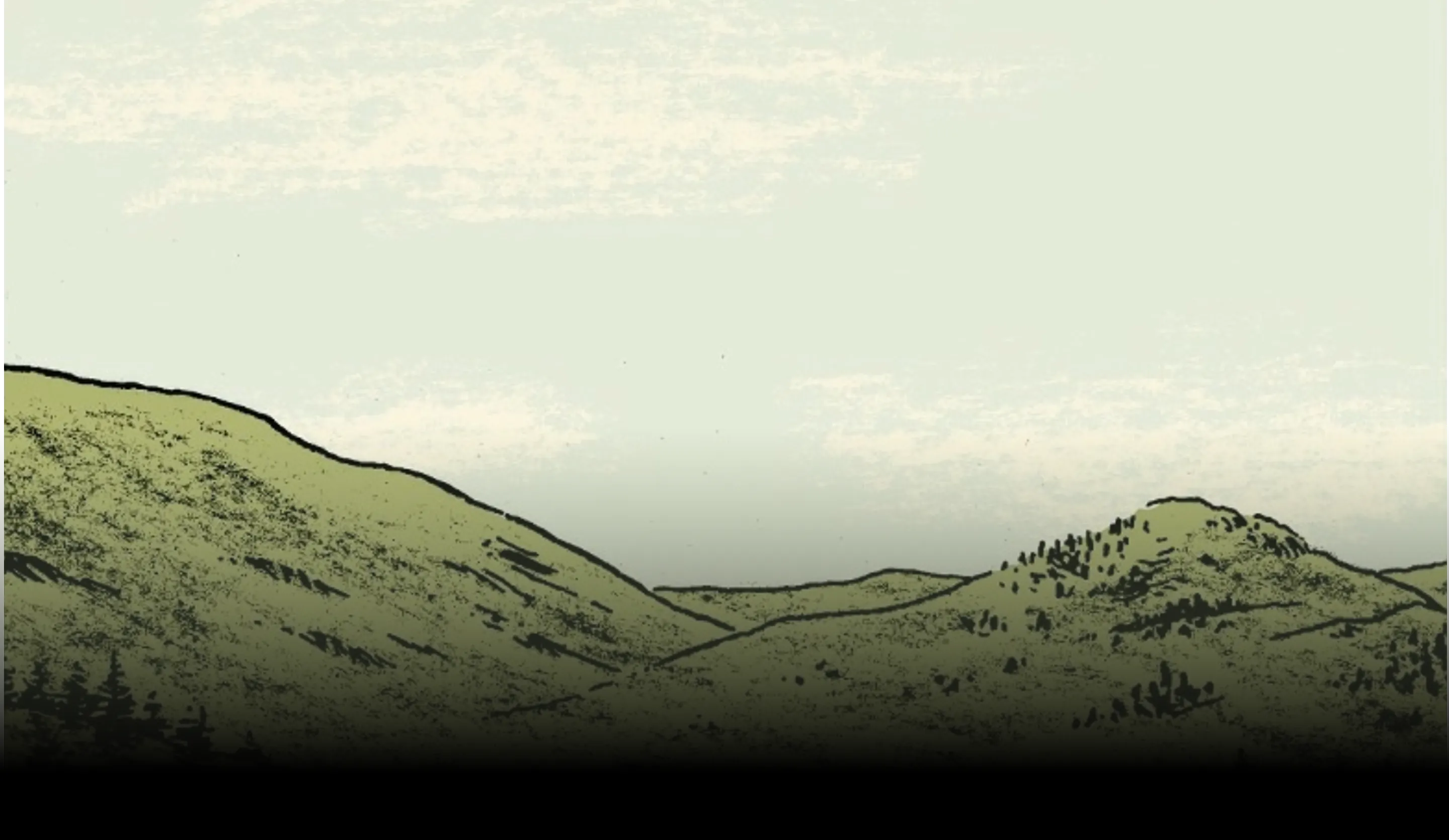 Montagnes en fond